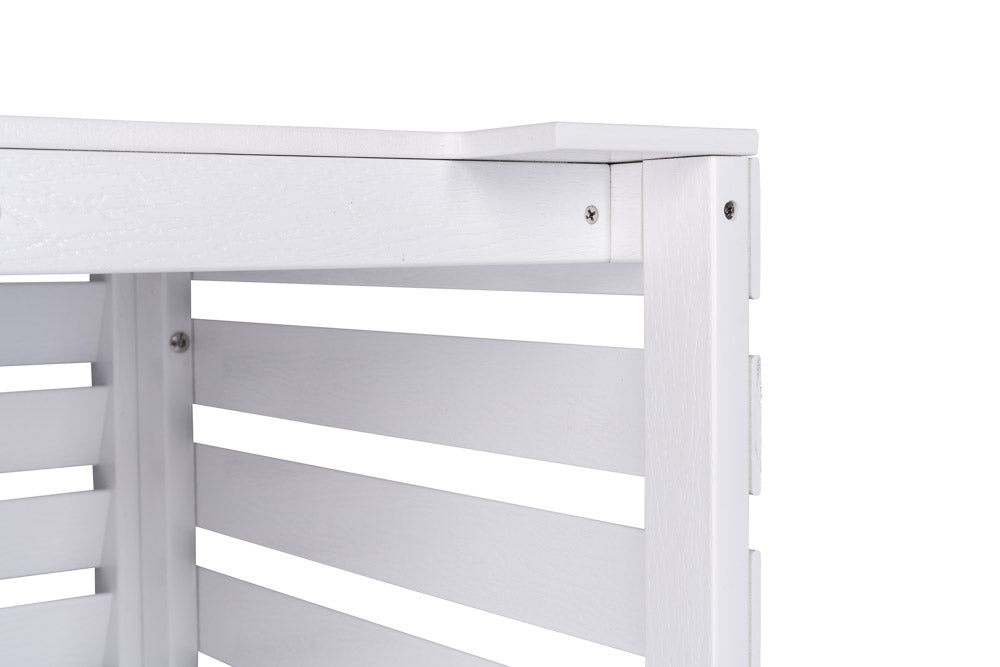 Kunststof Airco Omkasting Cover – Buitenunit Omkasting "Houtlook" WIT RAL 9010 85x105x54