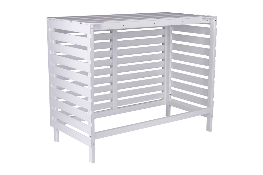 Kunststof Airco Omkasting Cover – Buitenunit Omkasting "Houtlook" WIT RAL 9010 85x105x54