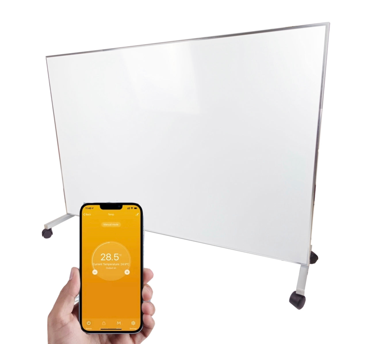 Infrarood verwarmingspaneel | 960 watt met thermostaat en wifi | carbon paneel type 2024