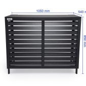 Kunststof Airco Omkasting Cover – Buitenunit Omkasting "Grijs " ANTRACIET RAL 7016 85x105x54