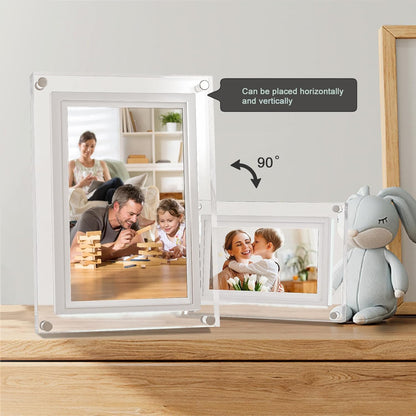 Digitale fotolijst 7 inch - 17.8 diameter - WIFI- Acryl - HD+ - IPS display - USB-C - Touchscreen - KERST - MOEDERDAG